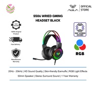AULA S506 Wired Gaming Headset Black | RGB Lighting Effect |RGB Gaming Headphones | Gaming Headphone