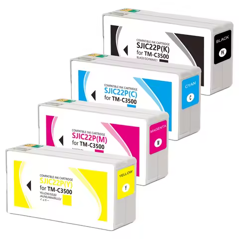 C3500 SJIC22P Compatible cartridge for Epson ColorWorks C3500 Series printer With Label printer pigm