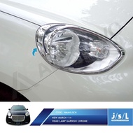 Nissan March Garnish Lampu Depan JSL/Head Lamp Garnish Chrome 2014