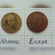 英女皇1978年香港錯體一毫 error hong kong 10 cents