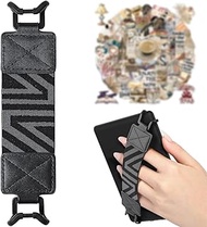 Kindle Wrist Strap Holder, Elastic, PU Leather, Black Printed, for 6-8 Inch Ebook Reader Device & Ta