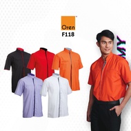 F118 Oren Sport Uniform Corporate Cotton Plain Short Sleeve Shirt Formal Business NTMY