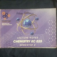 Lecture notes Chemistry EC 025 (semester 2)