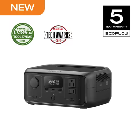 ECOFLOW RIVER 3 Portable Power Station, 230Wh LiFePO4 Battery Power Station, 300W Up to 600W AC Outp