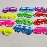 12pcs Colorful 80s & 90s Party Fashion Eyeglasses Frames - Plastic Lightweight Frameless Glasses, Su