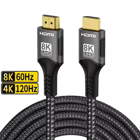 48Gbps HDMI-compatible Cable 8K 60Hz 1m 2m 3m 5m Ultra High Speed HDMI 2.1 Cable 4K 120Hz HDR 3D Eff
