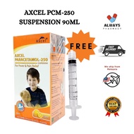 4XCEL PCM SUSPENSION 250MG/5ML 90ML FREE SYRINGE UNTUK DEMAM BUDAK