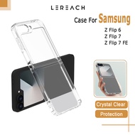 For Samsung Galaxy Z Flip 6 / Z Flip 7 / Flip 7 FE Transparent Case Lereach TOC Case Anti-Fall Shock