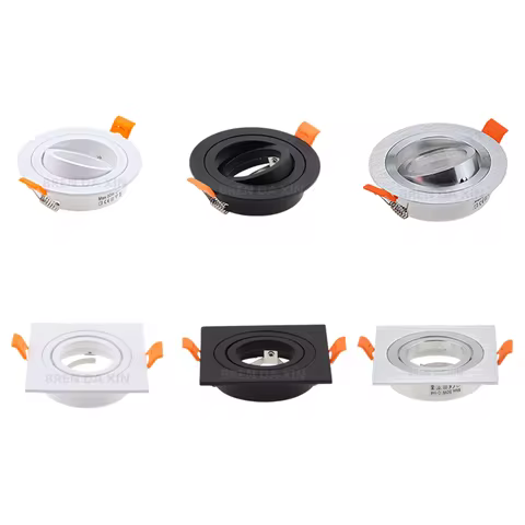Adjustable GU10 MR16 Led Stand Black/White Halogen /Led Spot Light Frame E27 Lamp Holder GU10 Downli