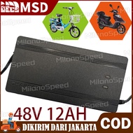 Charger Aki Sepeda Listrik Lead-Acid Battery EU Plug 60V 48V 20Ah Adaptor Charger Multifunction Batt