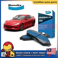 BENDIX AUTOMOTIVE CAR PARTS BRAKE PAD FRONT BRAKE PADS MAZDA RX8 GENERAL CT (DB1513GCT)