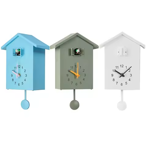 F92B Cuckoo Clock Wall Clock Modern Bird Cuckoo Clock Gift for Home Durable with Cuckoo Sound Design