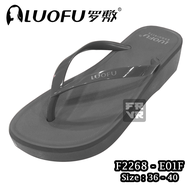 Luofu Exquisite Sendal Jepit Flat Wedges Wanita Multiwarna Terbaru EVA F2268-E01