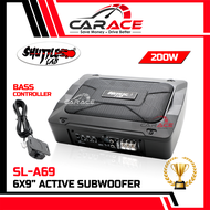 CARACE SHUTTLE LAB SL-A69 | 6x9 Inch Active Subwoofer 6x9 Underseat Subwoofer 200W Woofer Underseat 6x9 Bass Car Underseat Active Subwoofer Amplified