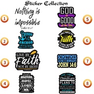 Bible Verse Sticker Vinyls Decals for Motorcycle / Cars Waterproof