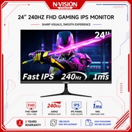 Nvision 24"/27" 240HZ IPS Gaming Monitor FHD 1ms FreeSync Premium G-SYNC PC Desktop Monitor EG24XT-B