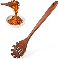 Wooden Pasta Spoon with Teeth 13 Inch Long Hand Pasta Serving Utensils Spaghetti Spoon Spaghetti For
