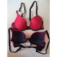 MERAH Push up bra valentine secret size 32B red sexy