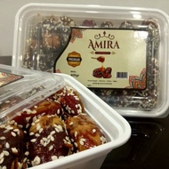 Buah Kurma Amira Berlumuran Madu Asli Almond Wijen Premium Tanpa Biji