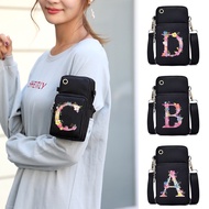 Pink letter pattern lipstick wallet mobile phone bag for IPhone Mini X XR 7 8 Plus crossbody bag