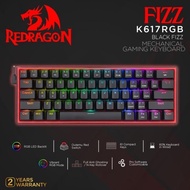 Redragon Mechanical Gaming Keyboard 60% Black Fizz - K617Rgb Restock