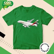 KAOS ANAK PESAWAT AIRBUS A380 EMIRATES BAHAN PREMIUM