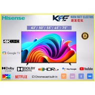 Hisense 4K UHD Google Tv 43 Inch ~ 75 Inch A6500N With Youtube And Netflix [ Fast Shipping ]