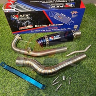 NLK EXHAUST PIPE OPEN Y15ZR (CARBON BLUE) 35MM / 38MM RACING EXHAUST