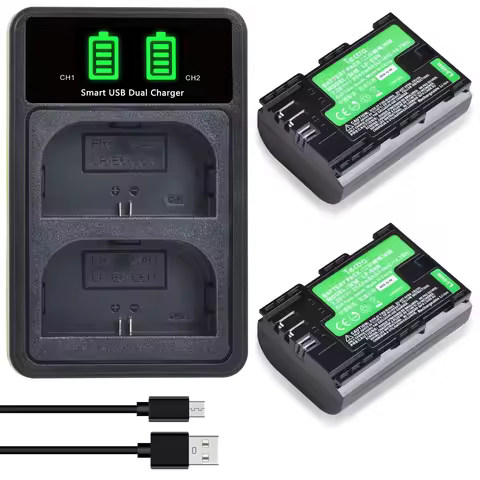 LP-E6N LP-E6 Battery/Dual Charger For Canon C700 XC15 60D 70D 80D 5D Mark II III IV Camera BG-E14 BG