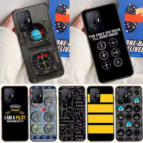 Aviation Aeroplane Pilot Cockpit Cover For Xiaomi 14 Ultra 13 11T 12T 13T 14T Pro POCO X6 X7 Pro X3 