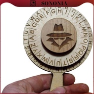 [SONONIA] Escapes Room Cipher Wheel Alphabets Cipher Wheel Puzzle Toy Room Prop Starts Top Top Use E