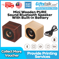 Mini Wooden PURE Sound Bluetooth Speaker With Built-In Battery Mini Speaker Bluetooth Mini Speaker Portable Speaker Speaker Bass Speaker USB Speaker Speaker Bluetooth Speaker Bluetooth Bass
