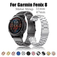 Metal Strap for Garmin Fenix 8 51mm 47mm Stainless Steel Band for Garmin Fenix 8 QuickFit Watchband 