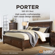 Ashley เตียงนอน เตียงไม้เชอรี่ ขนาด 6 ฟุต รุ่น PORTER 180 6ft Wooden Bed