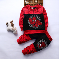 Bộ Quần Áo Bé Trai Dài Tay Chất Nỉ Da Cá Cao Cấp In Người Nhện Cho Bé Từ 11-21kg - BE KOREA