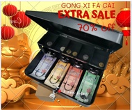 Peti Tunai Cash Box Compartment Tray Cash Lockable Security Cash Drawer Cashier Drawer Petty Cash Bo