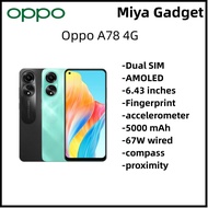 [Malaysia Set] Oppo A78 4G - 8GB RAM + 256GB ROM 6.43 inch 50MP Dual Camera - New With 1 Year Warranty By Oppo Malaysia