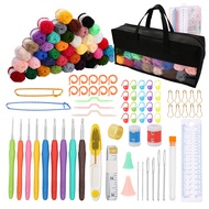 New Yarn Crochet Combination Tool Kit, Handmade Yarn Knitting Tool Set, Soft Handle Crochet Hook Set