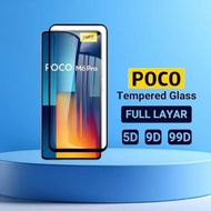 LAYAR Tempered Glass Full Screen 5D Poco X6 5G X6 Pro 5G X5 5G X5 Pro 5G M6 M6 Pro 5G M5 M5s M4 5G M