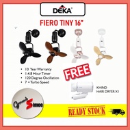 DEKA FIERO TINY 16" Designer Wall Fan 7+TURBO Speed Remote Control Ceiling/Wall Mounted Ceiling Fan 