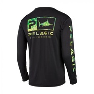 PELAGIC Men Hood Fishing Shirt long sleeve Fishing clothing fishing t shirt uv protection fishing sh