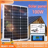 (dalam Stok, Dikirim Dari Jakarta)solar panel 100 wp panel surya pembangkit listrik tenaga surya100 