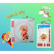 4D TOTO Spinning Singapore Keychain Bundle