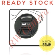 Nikon 55mm 55 mm Lens Cap AFP 18-55mm 18-55 Kit D3400 Center Pinch front