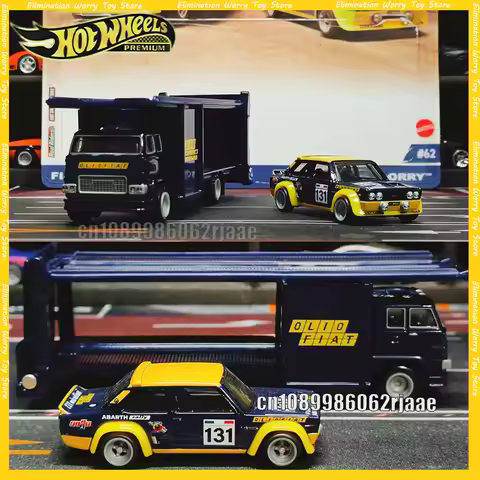 Hot Wheels Automobile Culture Transport Team FIAT 131 ABARTH PLYMOUTH AAR CHEVELLE Die-cast Alloy Ca