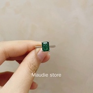 Lab Grown Emerald Ring Diamond 6*8mm 100% Sterling S925 Emerald Retro Female Ring Muzo Green Fine Je