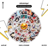 HP COD 50 Pcs Sticker Pack Anime Motif Azumanga Daioh Cute Aesthetic Vinyl Waterproof for Freebies S