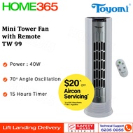 Toyomi Mini Tower Fan with Remote 40W TW 99