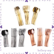 [HelleryMY] 6 Set Home Cutlery Set Disposable Plastic Forks Spoons Knifes Events, Parties,