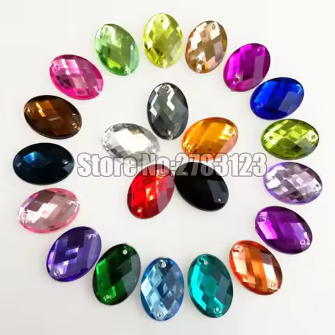 8x10mm 10x14mm 13x18mm 18x25mm oval shape High quality Acryl sew on rhinestones with two holes,diy/c